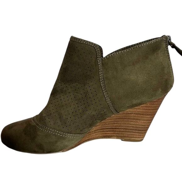 Report Olive Green booties wedge heel, approx 4“ size 8.5 - Picture 1 of 9
